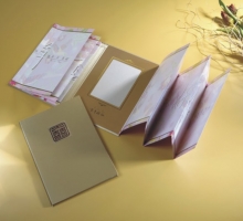 花鳥相片簽名冊-金色