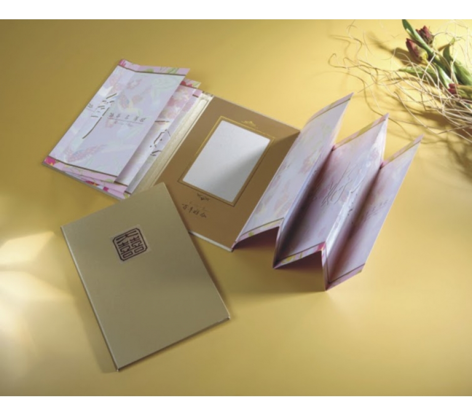 花鳥相片簽名冊-金色