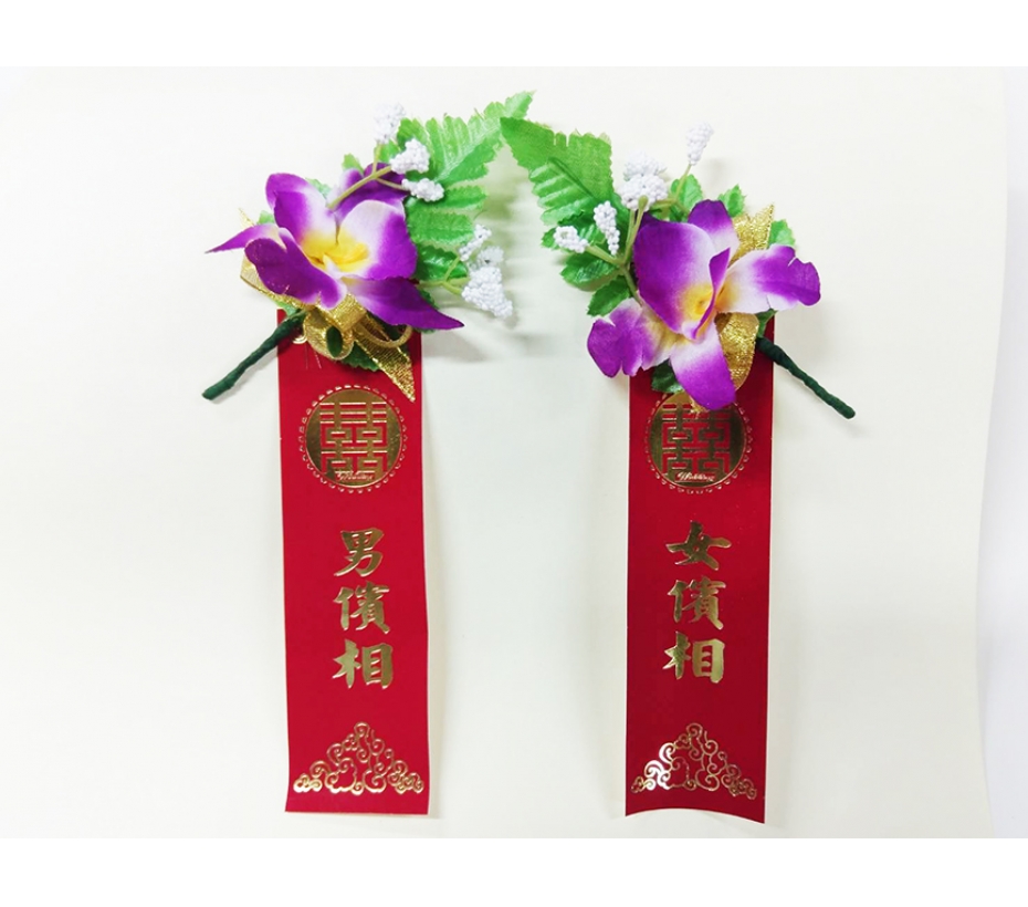 單朵石斛蘭+儀條大紅