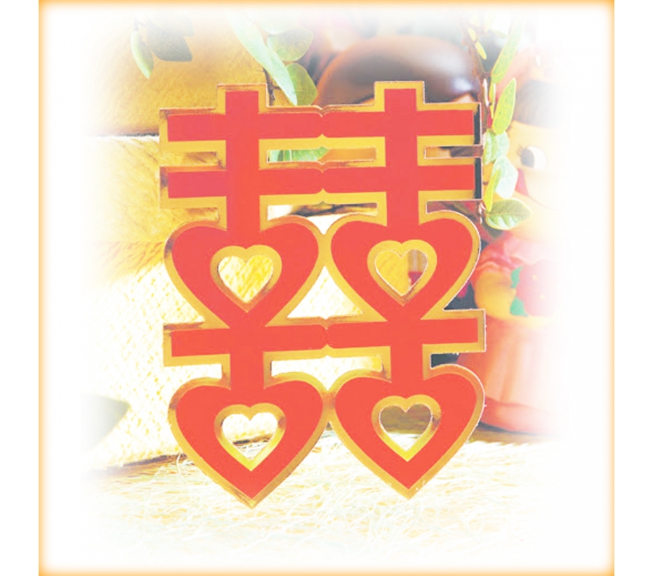 金邊紅喜字-大-桃2入